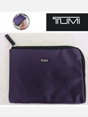 Tumi x Delta International Business One Purple Zippered Travel Accessory Pouch